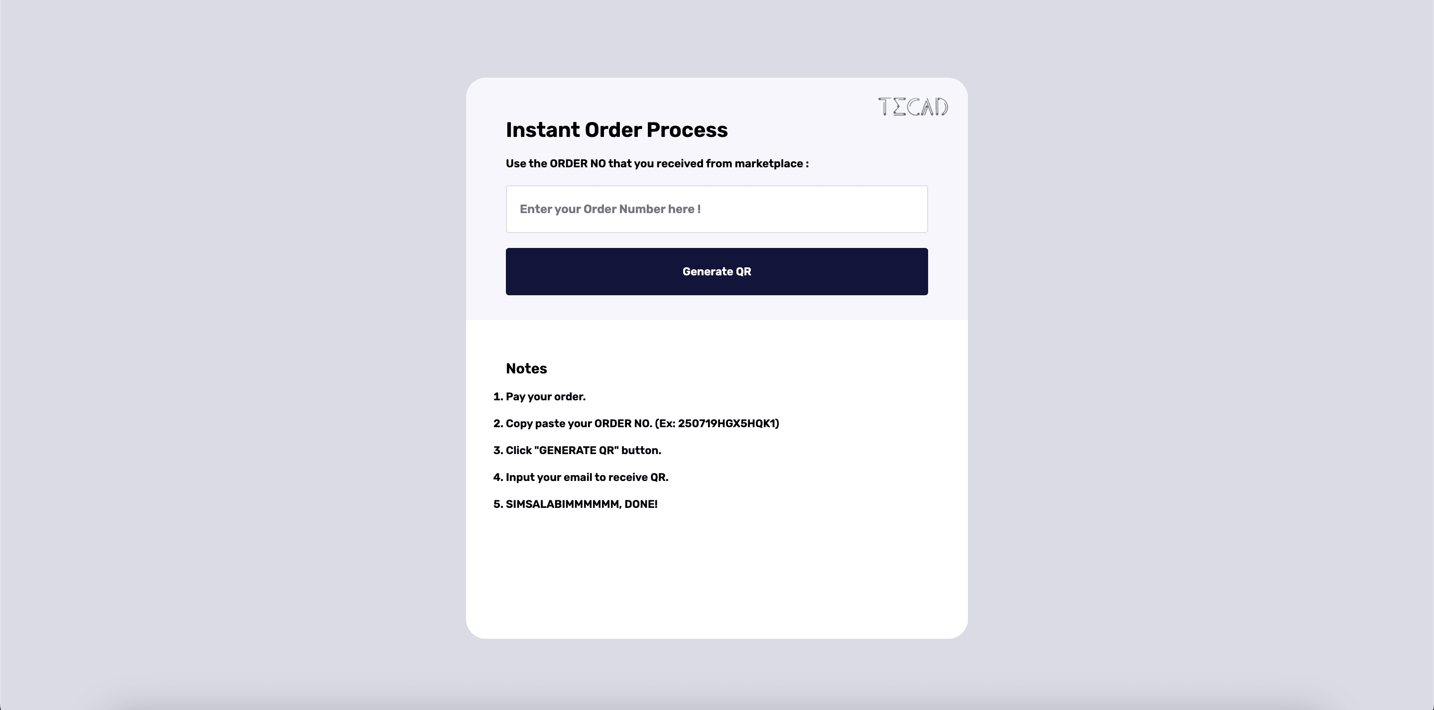 Order Automation | Tecad Indonesia International Tec eSIM